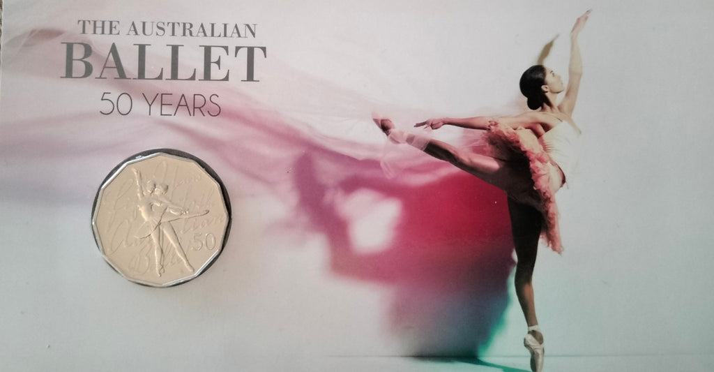 2012 50 Years of Australian Ballet 50 Cent coin in Card