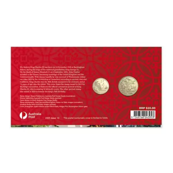 2025 $1 and $2 King Charles III Two-coin PNC