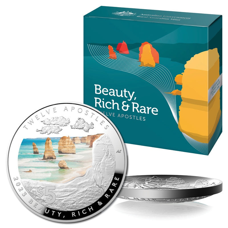 2023 $5 Beauty, Rich & Rare - Twelve Apostles Domed Silver Proof Coin