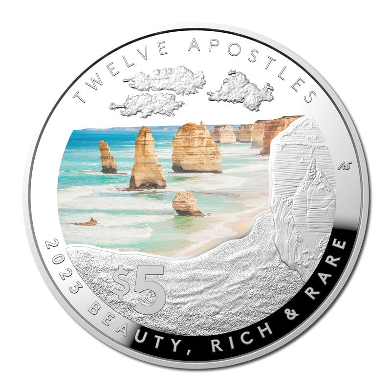 2023 $5 Beauty, Rich & Rare - Twelve Apostles Domed Silver Proof Coin