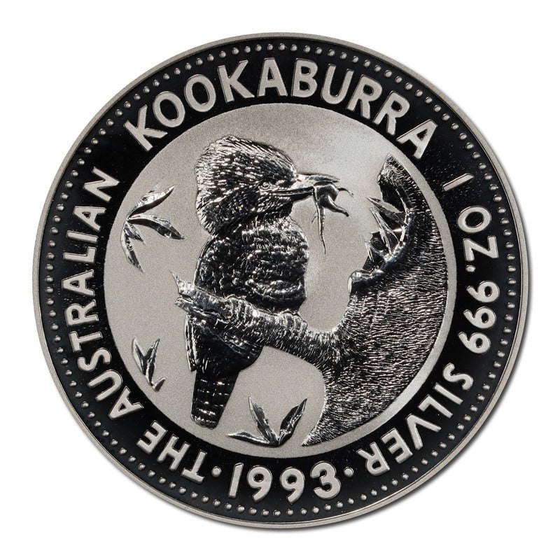 1993 Australian $1 Kookaburra 1oz Silver Unc Coin