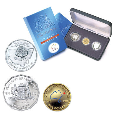 2001 Centenary of Federation NEW SOUTH WALES 3 Coin Proof Set