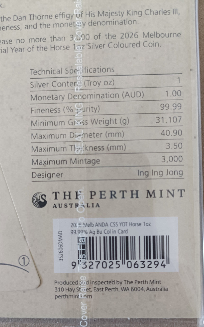 ANDA MONEY EXPO MELBOURNE 2026 Australian Lunar Series III - HORSE