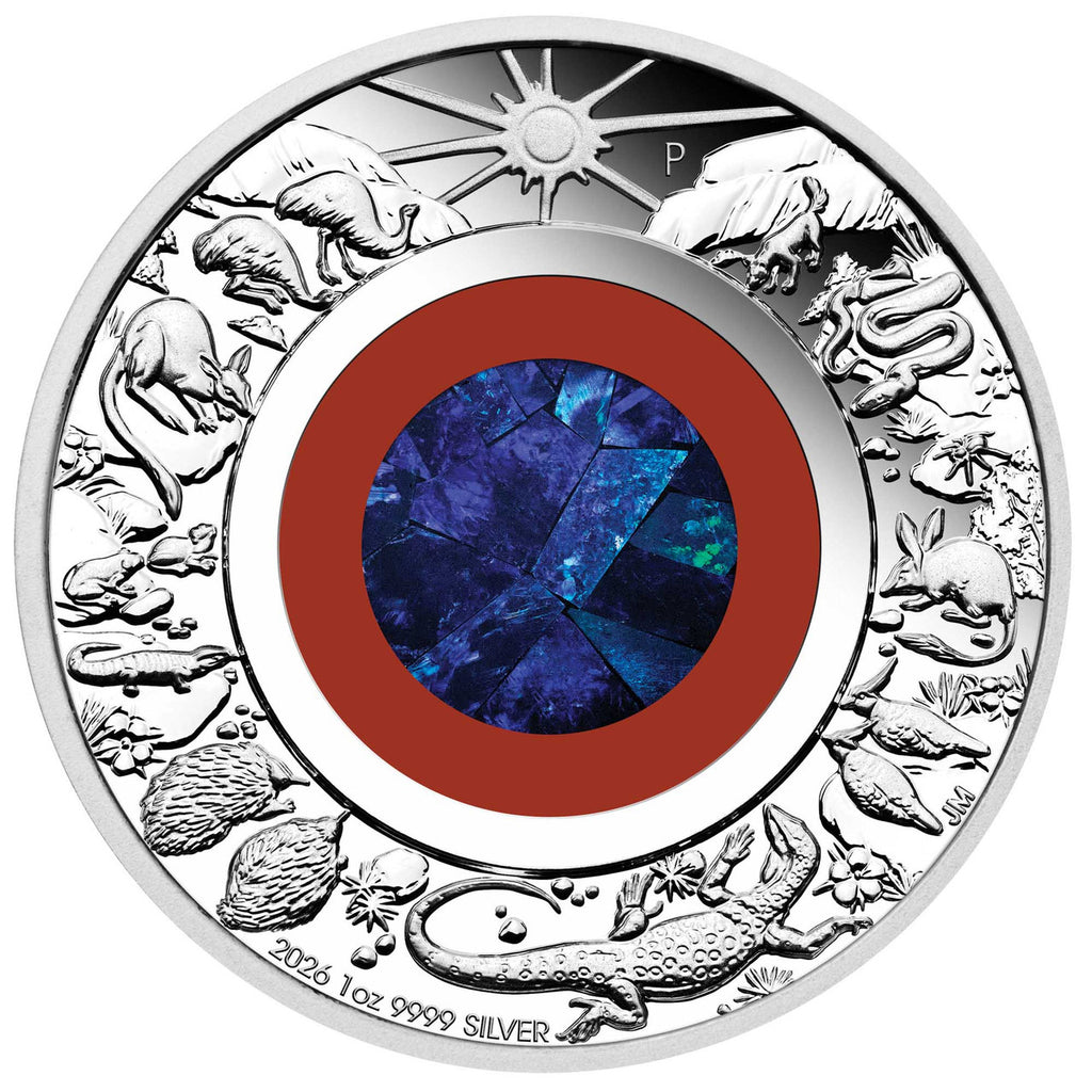 2026 Wonders of Australia - The Outback  1oz Silver Proof Opal Coin