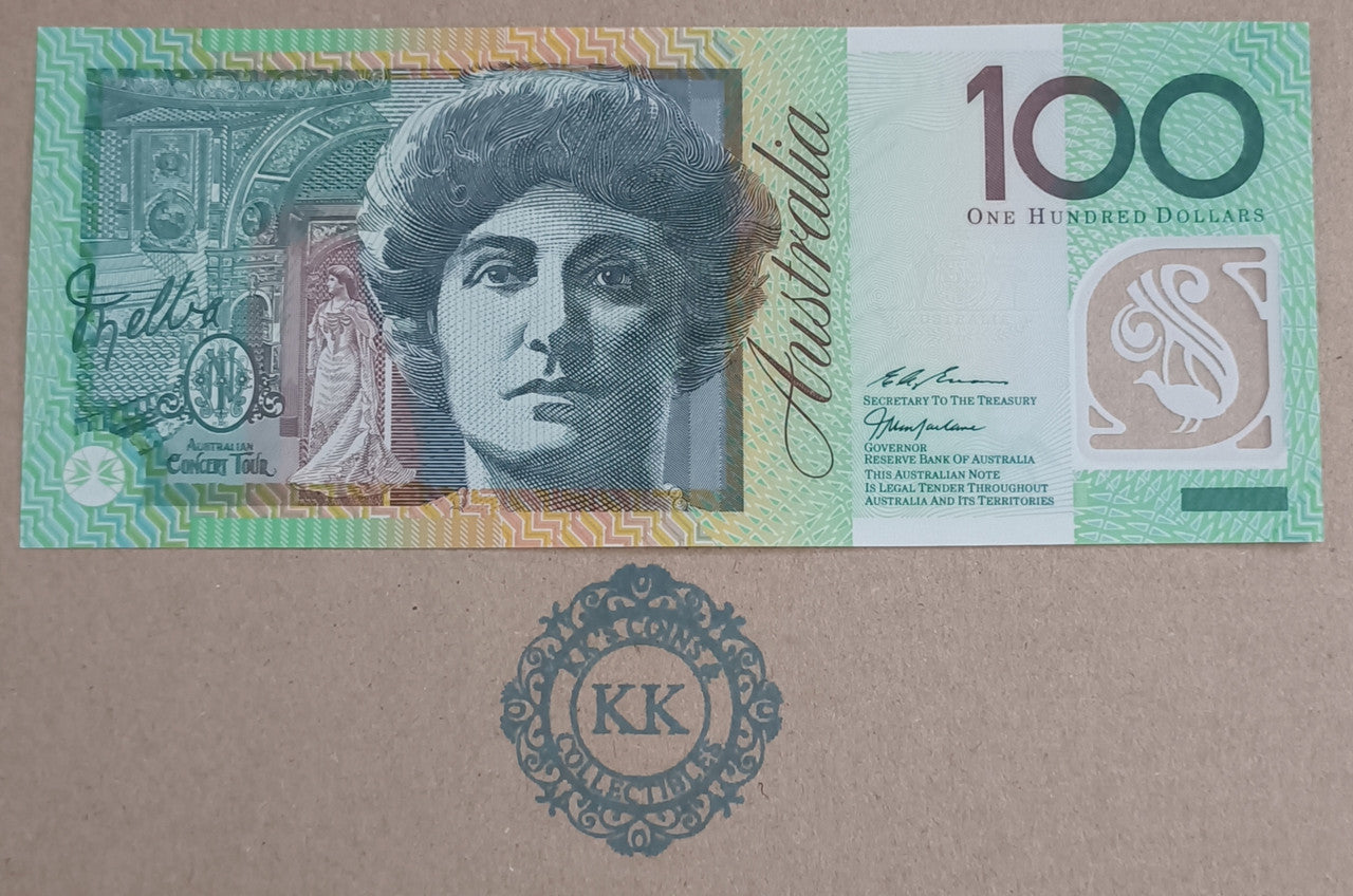 1999 Australia $100 Macfarlane/Evans First Prefix AA99 914854 aUNC/UNC