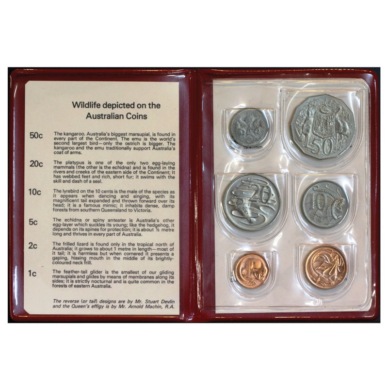 1978 Australia 6 Uncirculated Coin Set - Red Wallet