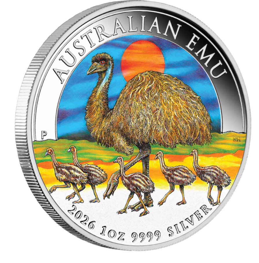 2026 Australian Emu 1oz Coloured Silver Proof Coin