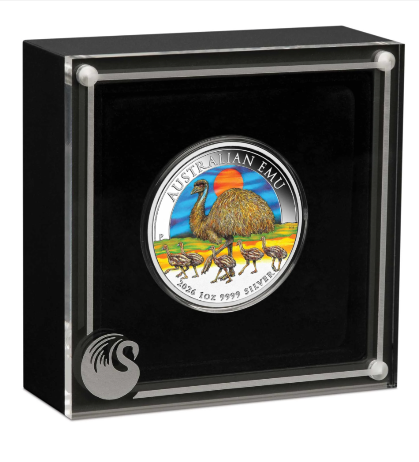 2026 Australian Emu 1oz Coloured Silver Proof Coin
