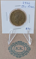 1996 AUSTRALIA $1 DIE ROTATION ERROR COIN #2