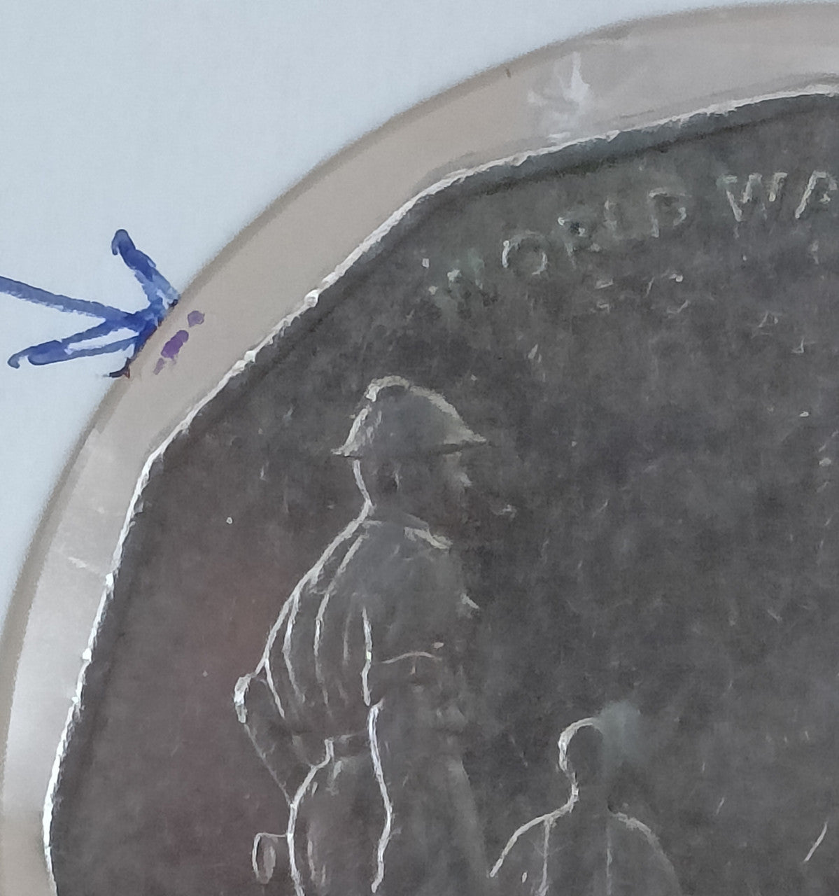 ***ERROR*** 2005 Australian Error Coin - 50 cents Cud on the Helmet
