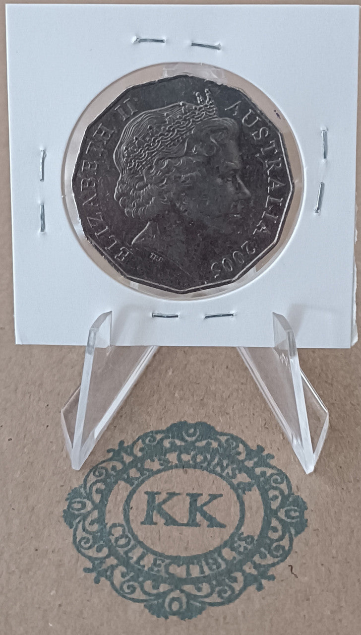 ***ERROR*** 2005 Australian Error Coin - 50 cents Cud on the Helmet