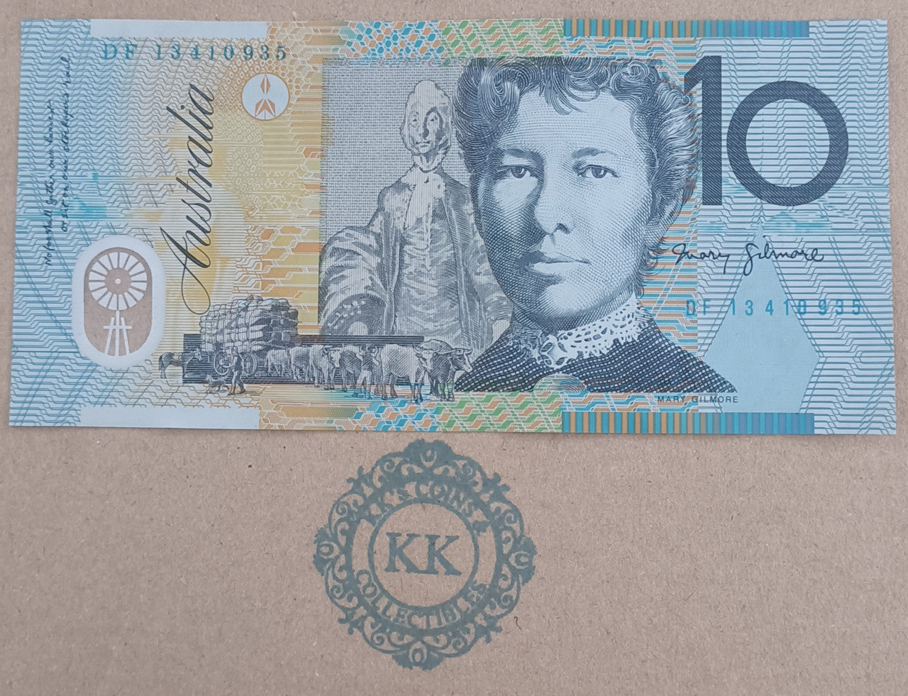 2013 Australia $10 Last Prefix Banknote Stevens/Parkinson DF13 410935