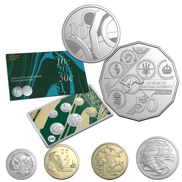 2026 60th Anniversary of Decimal Currency Six-Coin Year Set - Uncirculated
