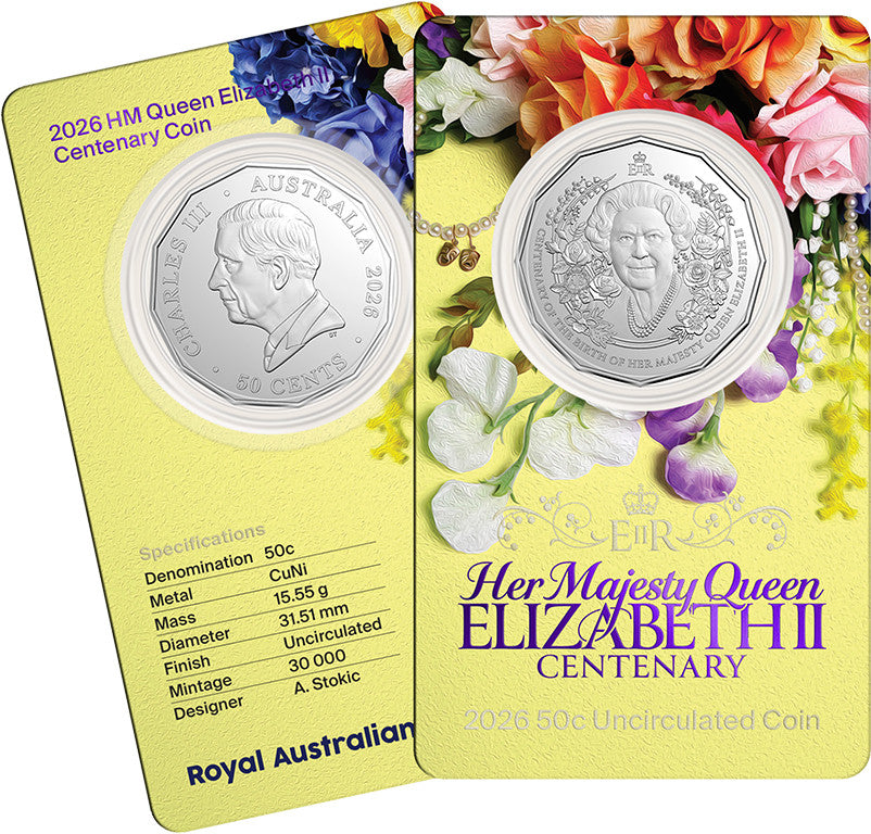 2026 Centenary of Birth of Queen Elizabeth II $5 Coin in card