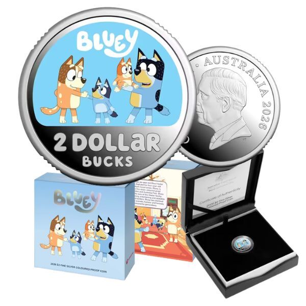 2026 Bluey Heeler Family Colour Silver Proof Coin