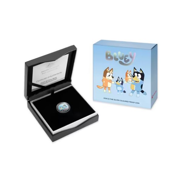 2026 Bluey Heeler Family Colour Silver Proof Coin
