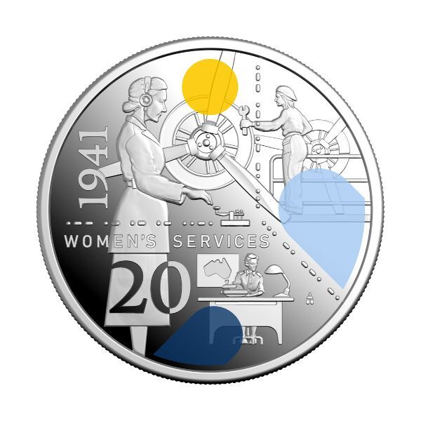 2026 1941: Service Amid Strife 20 Cent Coloured Silver Proof 3 Coin Set