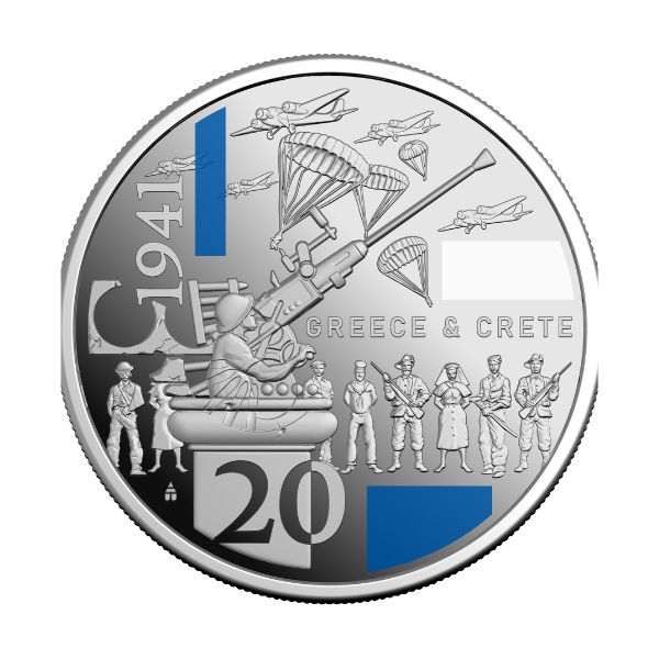 2026 1941: Service Amid Strife 20 Cent Coloured Silver Proof 3 Coin Set