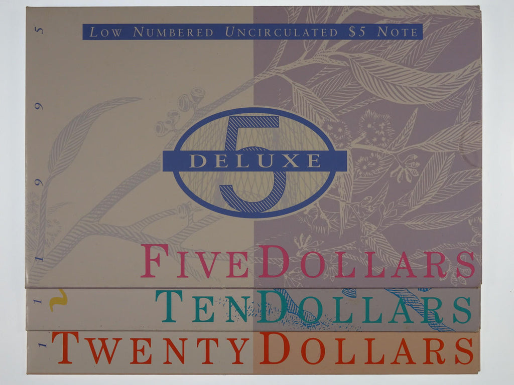 1995 & 1996 Australia Deluxe Set of 3 & 4 NPA Banknote Folders
