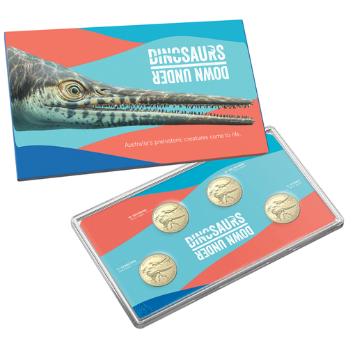 2022 Australian Dinosaurs $1 Mintmark & Privy Mark Uncirculated Coin Set