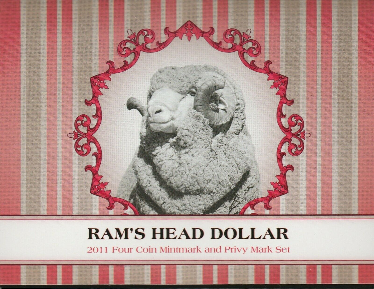 2011 Ram's Head Four $1 Coin Mintmark and Privy Mark Set