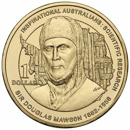 2012 Inspirational Australians $1 Carded - Sir Douglas Mawson