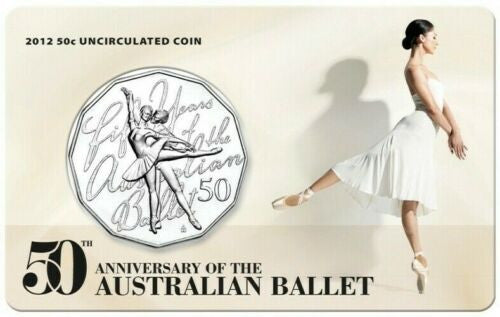 2012 50th Anniversary of Australian Ballet - 50 Cent coin in card