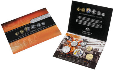 2012 6 Coin Mint Set - Includes 50 cent colour coin