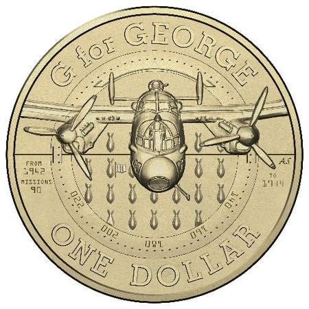 2014 Australia $1 G for George 70th Anniversary Uncirculated Coin