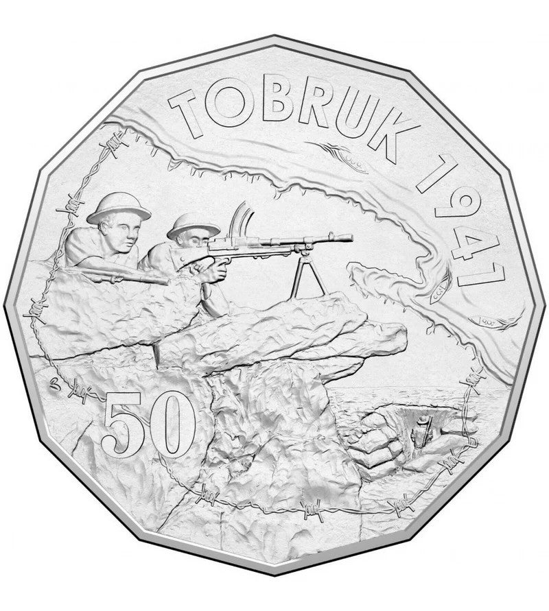 2015 Australia at War - Tobruk 50 Cent coin in card