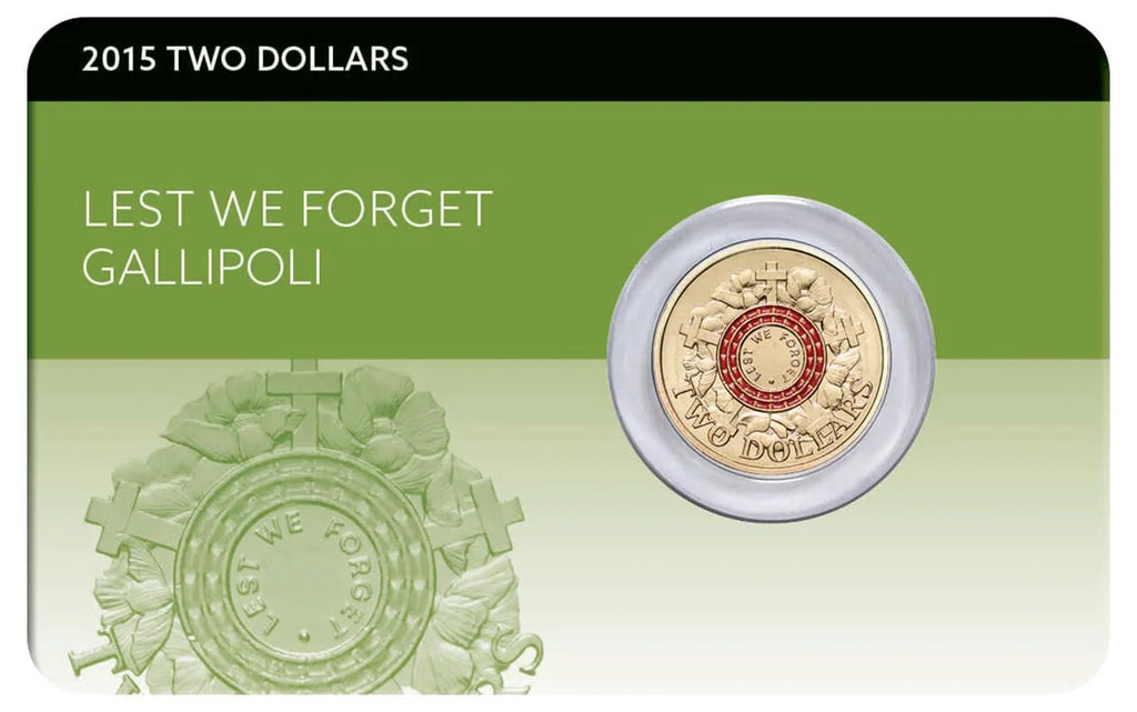 2015 Lest We Forget - Gallipoli $2 Coin in card