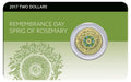 2017 Sprig of Rosemary $2 coin in card