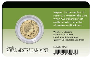 2017 Sprig of Rosemary $2 coin in card