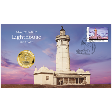 2018 $1 MACQUARIE LIGHTHOUSE BICENTENARY COIN & STAMP COVER PNC