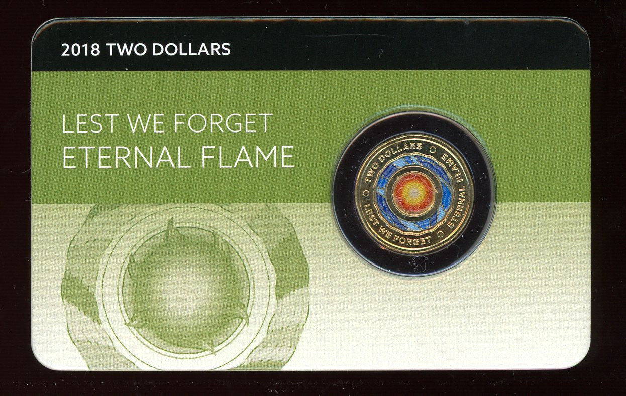2018 Eternal Flame $2 Coin in card