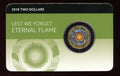 2018 Eternal Flame $2 Coin in card