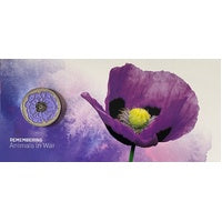 2020 Remembering Animals in War PMC - Purple Poppy Medallion - 1759