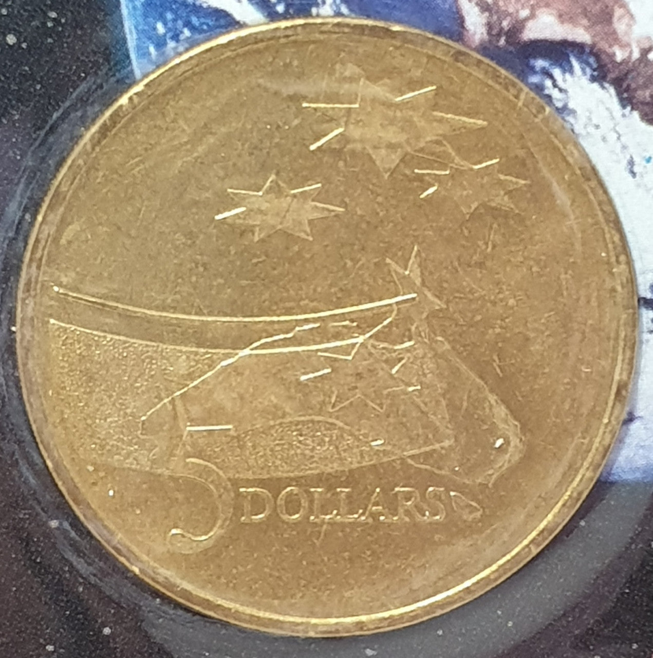 1992 $5 International Year of Space Uncirculated Coin in Card