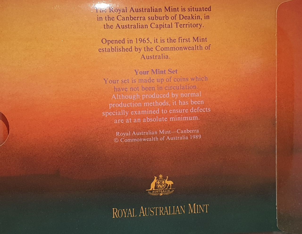 1989 Royal Australian Mint Set Uncirculated