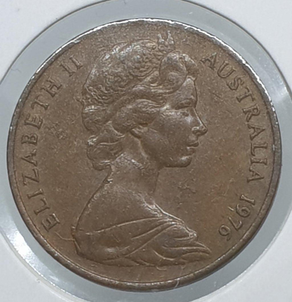 ***ERROR*** 1976 - 2 Cents Coin Lamination Peel, Crack on Obverse