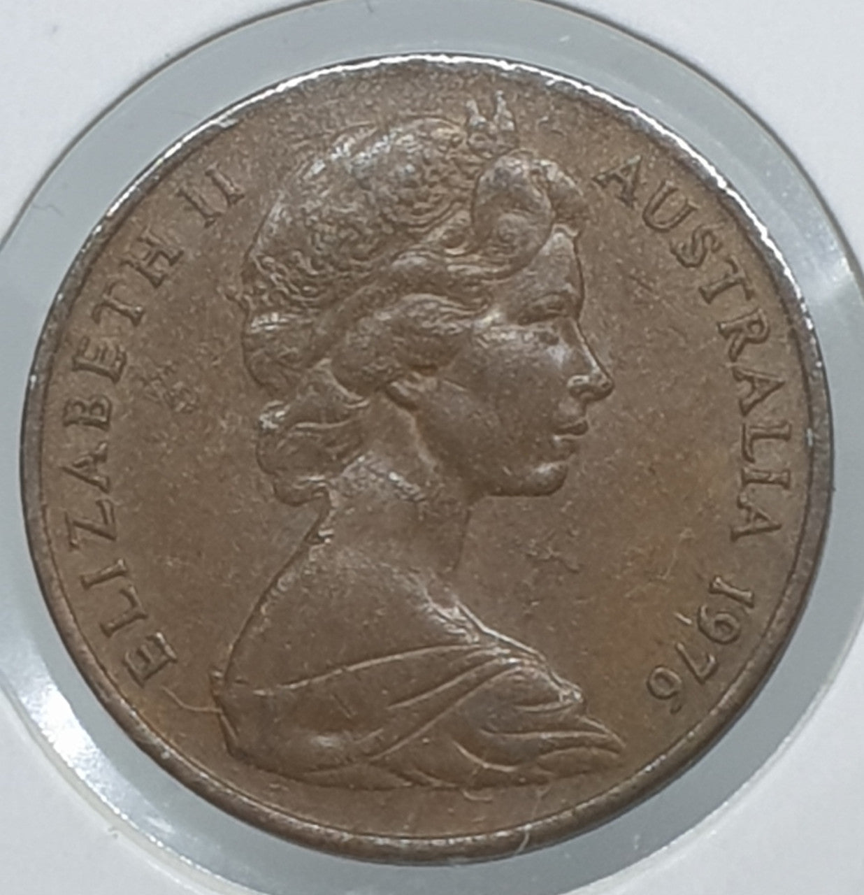 ***ERROR*** 1976 - 2 Cents Coin Lamination Peel, Crack on Obverse