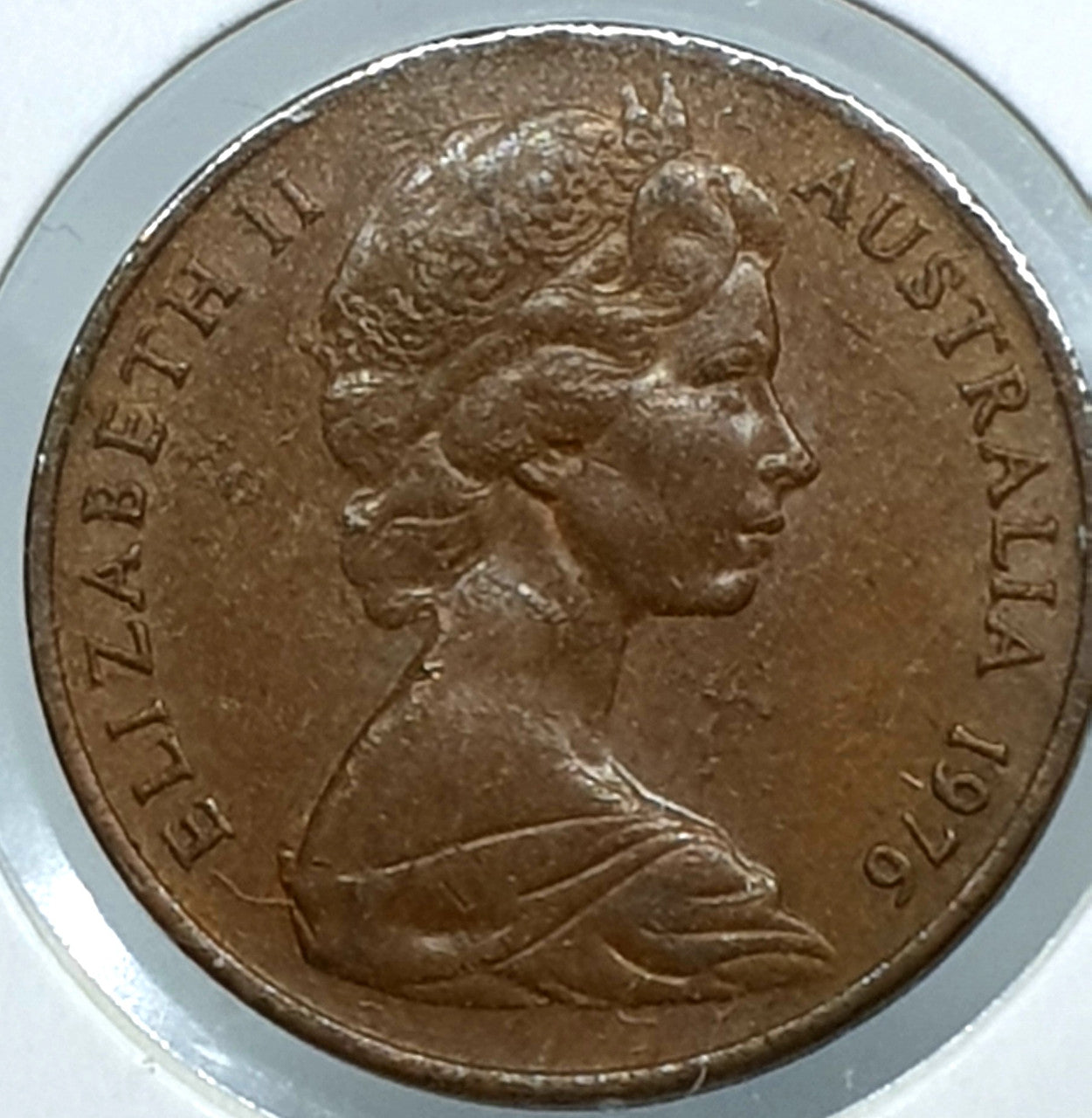 ***ERROR*** 1976 - 2 Cents Coin Lamination Peel, Crack on Obverse