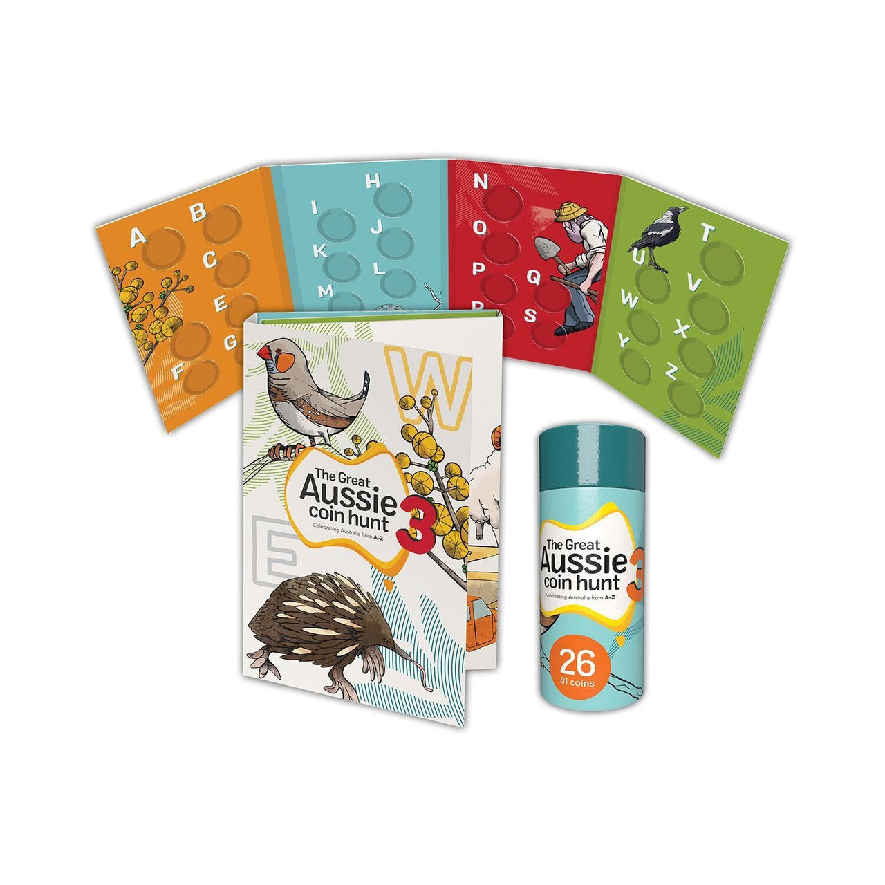 2022 $1 Great Aussie Coin Hunt 3 - Tube and folder set
