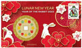2023 YEAR OF THE RABBIT MEDALLION & STAMP COVER PNC