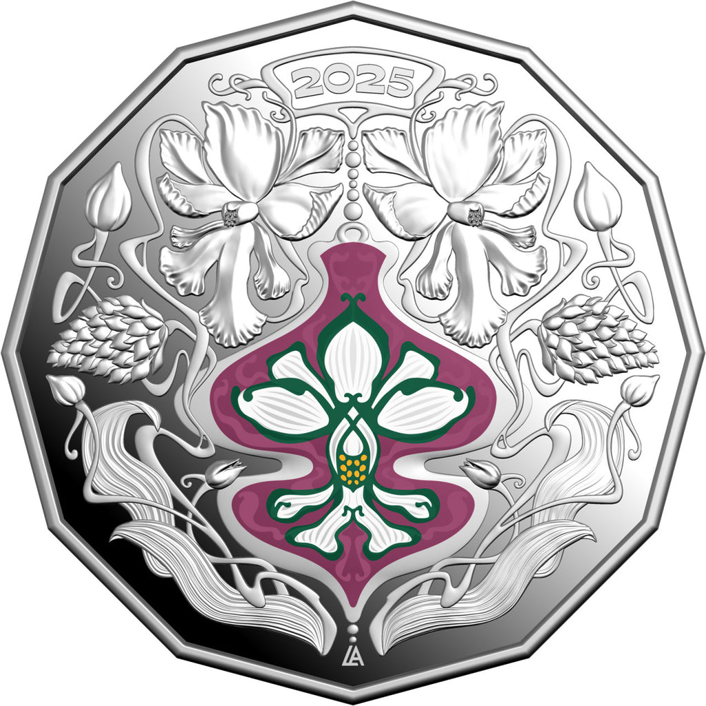 2025 Christmas Festive Florals Silver Proof Coin
