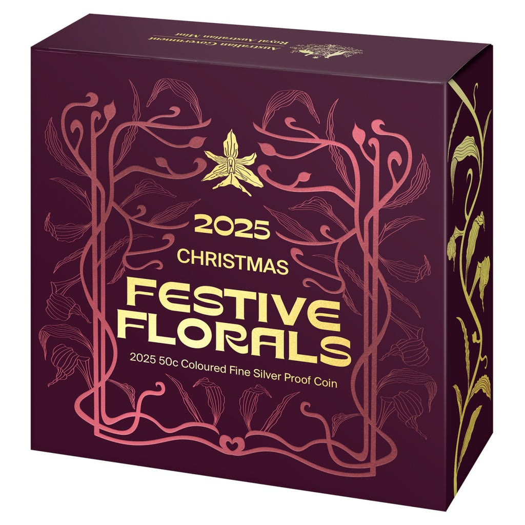 2025 Christmas Festive Florals Silver Proof Coin