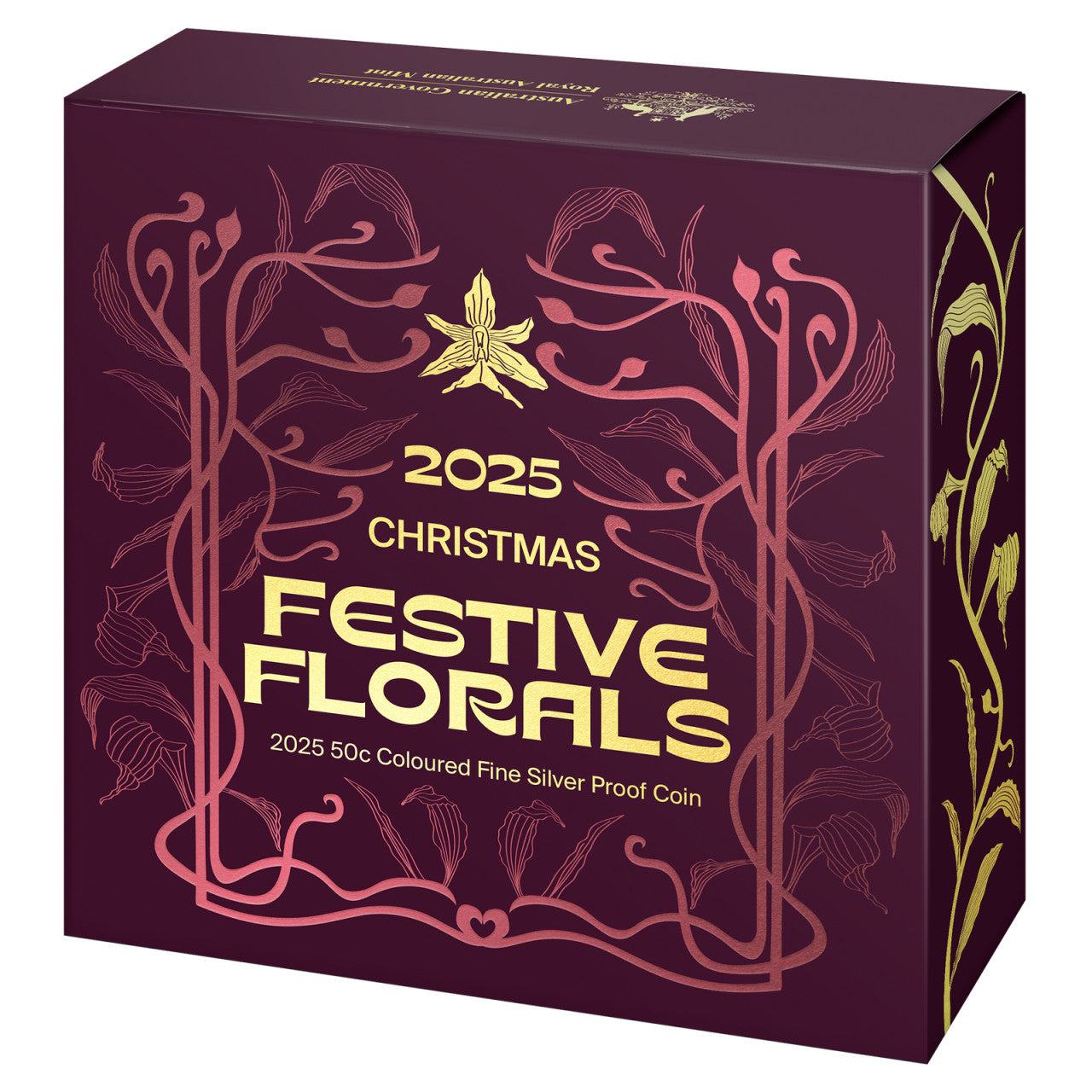 2025 Christmas Festive Florals Silver Proof Coin