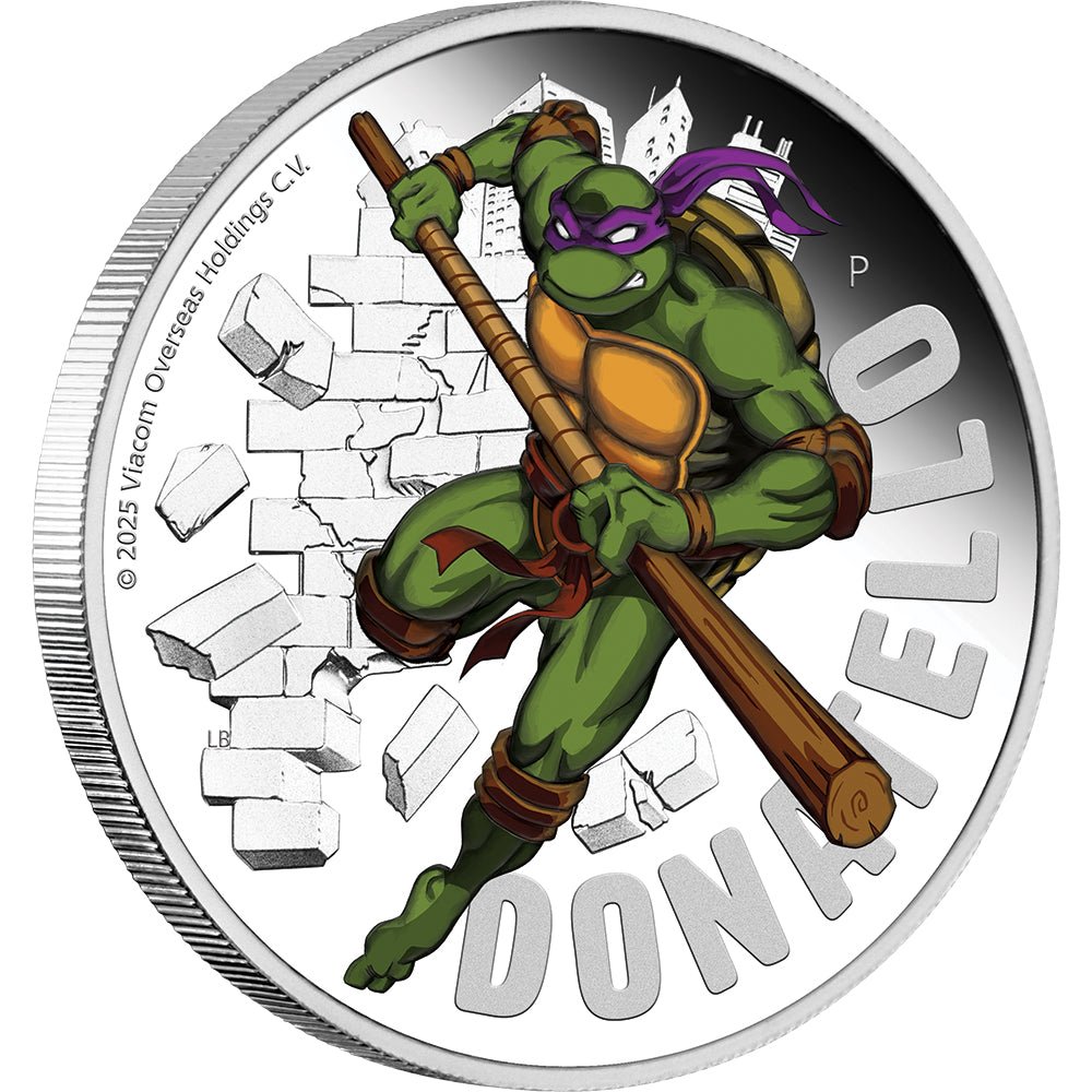 2025 Ninja Turtles - Donatello 1oz Silver Colour Proof Coin