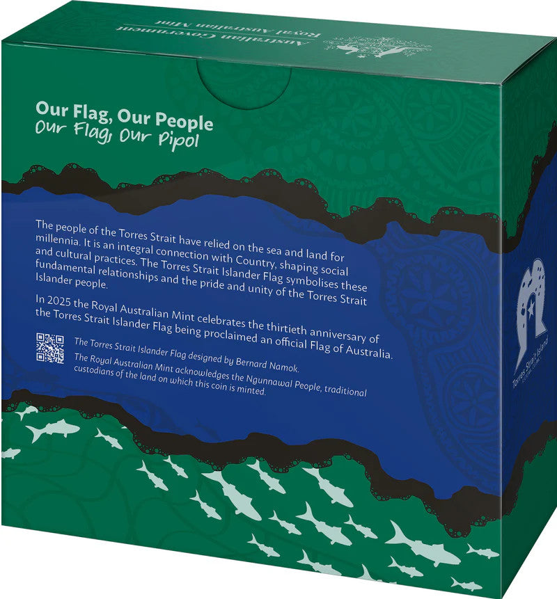 2025 30th Anniversary of the Torres Strait Islander Flag - $2 'C' Mintmark Coloured Fine Silver Proof Coin