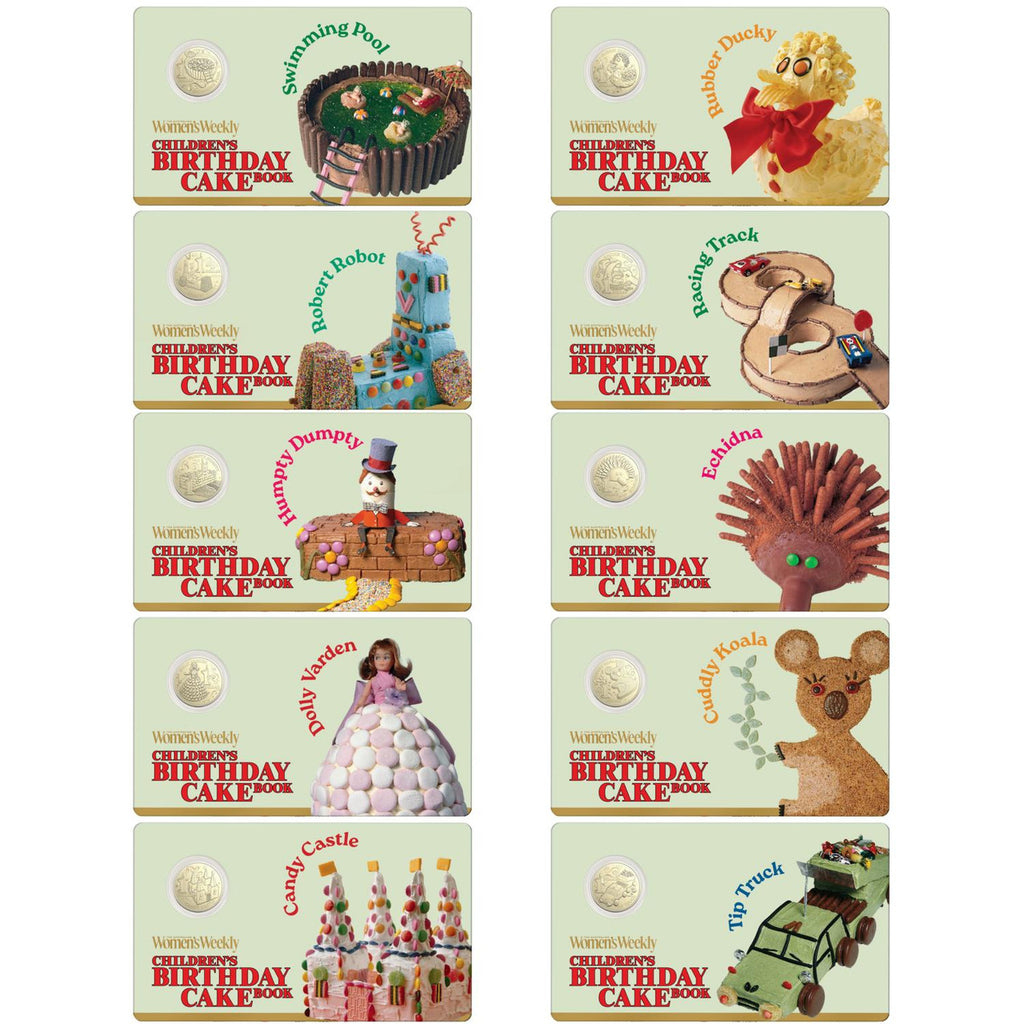 2025 $1 AWW Birthday Cake book - Carded Coin